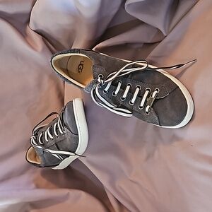 UGG Milo Gray Suede Sneaker - Size 8.5